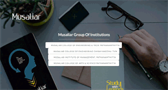 Desktop Screenshot of musaliarcollege.com